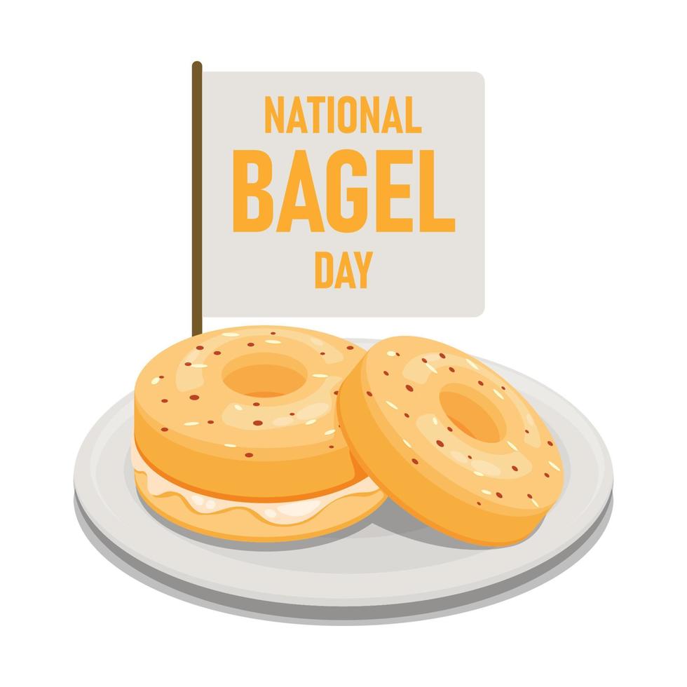 antecedentes del día nacional del bagel. vector