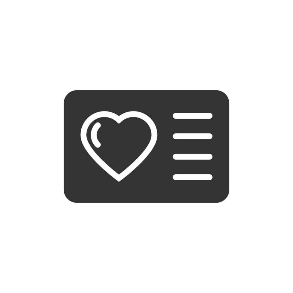 Loyalty card icon in flat style. Reward vector illustration on white isolated background. Discount business concept.