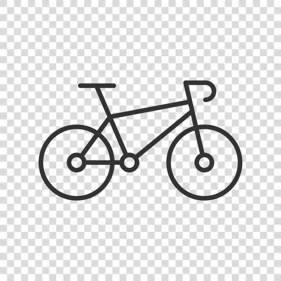 icono de bicicleta en estilo plano. bicicleta ejercicio vector ilustración sobre fondo blanco aislado. concepto de negocio de signo de ejercicio de fitness.