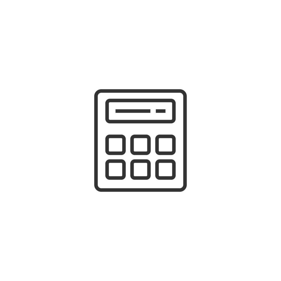 Calculator icon in flat style. Calculate vector illustration on white isolated background. Calculation business concept.