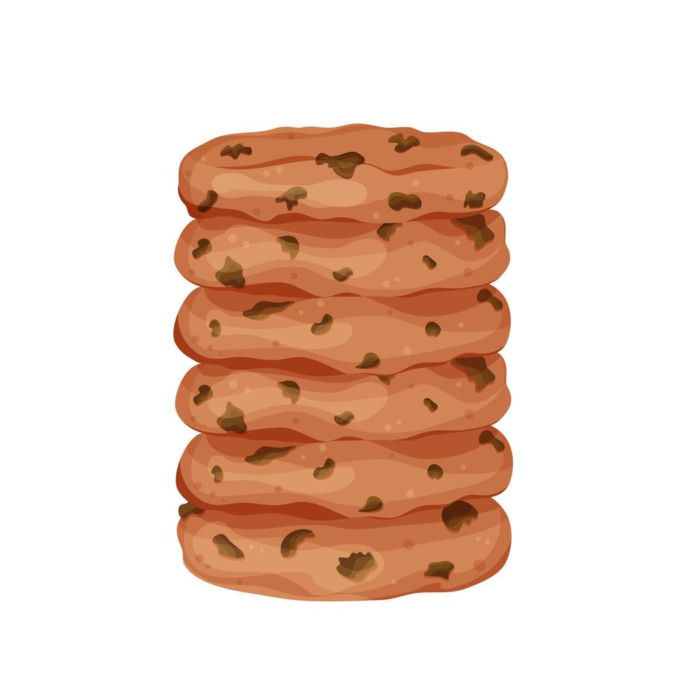 stack of oatmeal cookies, homemade cookies, cookies with chocolate