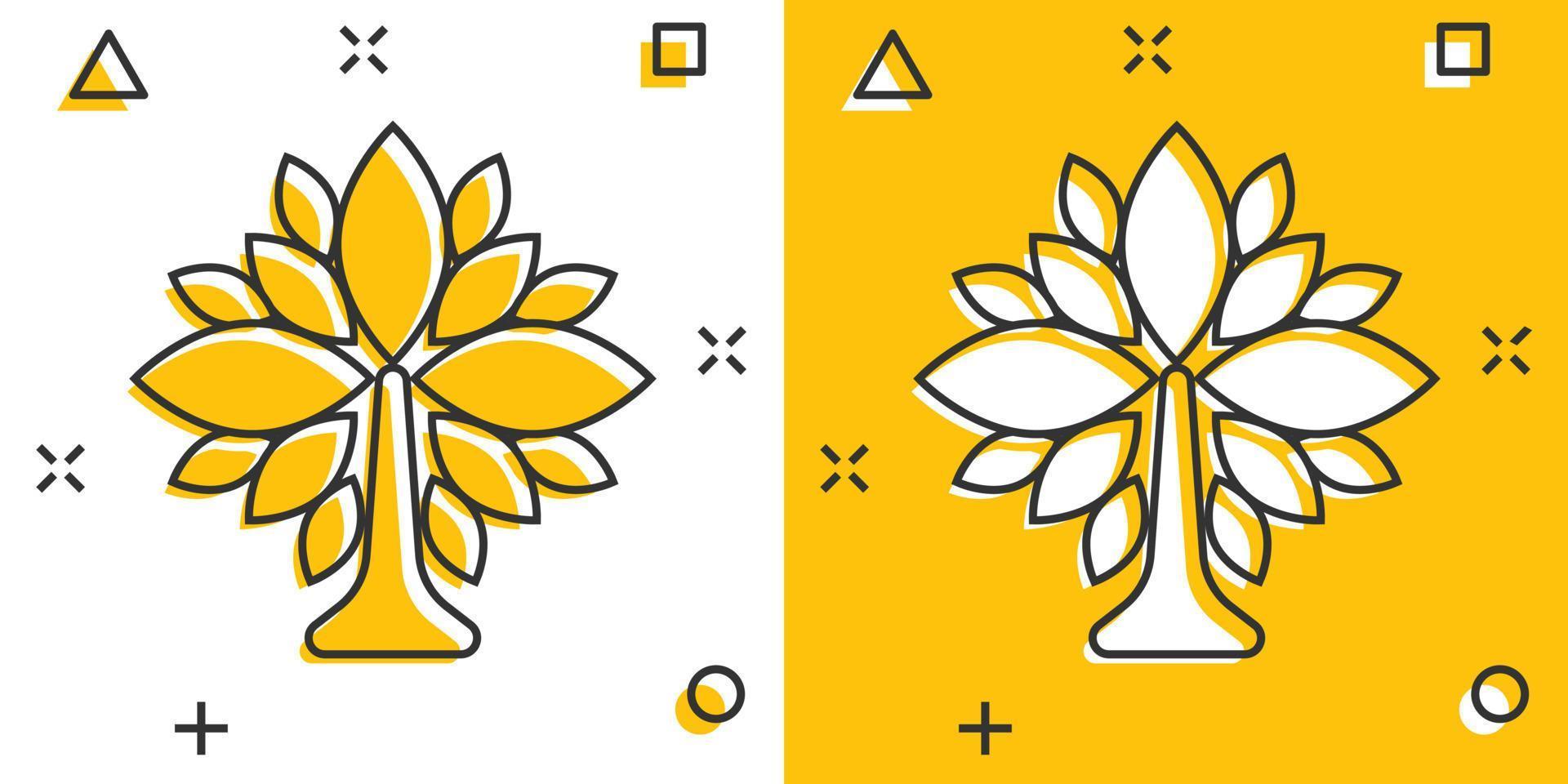 icono de hoja en estilo cómico. planta ilustración vectorial de dibujos animados sobre fondo blanco aislado. concepto de negocio de signo de efecto de salpicadura de flor. vector