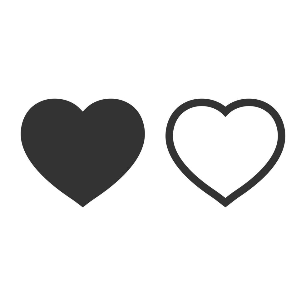 icono del corazón en estilo plano. Ilustración de vector de amor sobre fondo blanco aislado. concepto de negocio romántico.