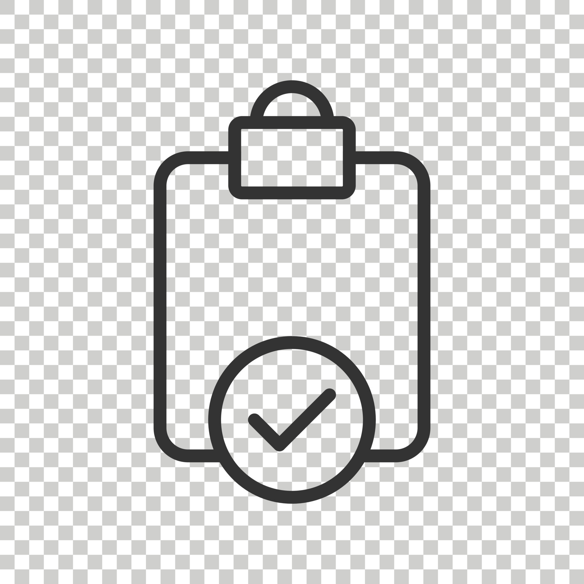 Document checkbox icon in flat style. Test vector illustration on white ...