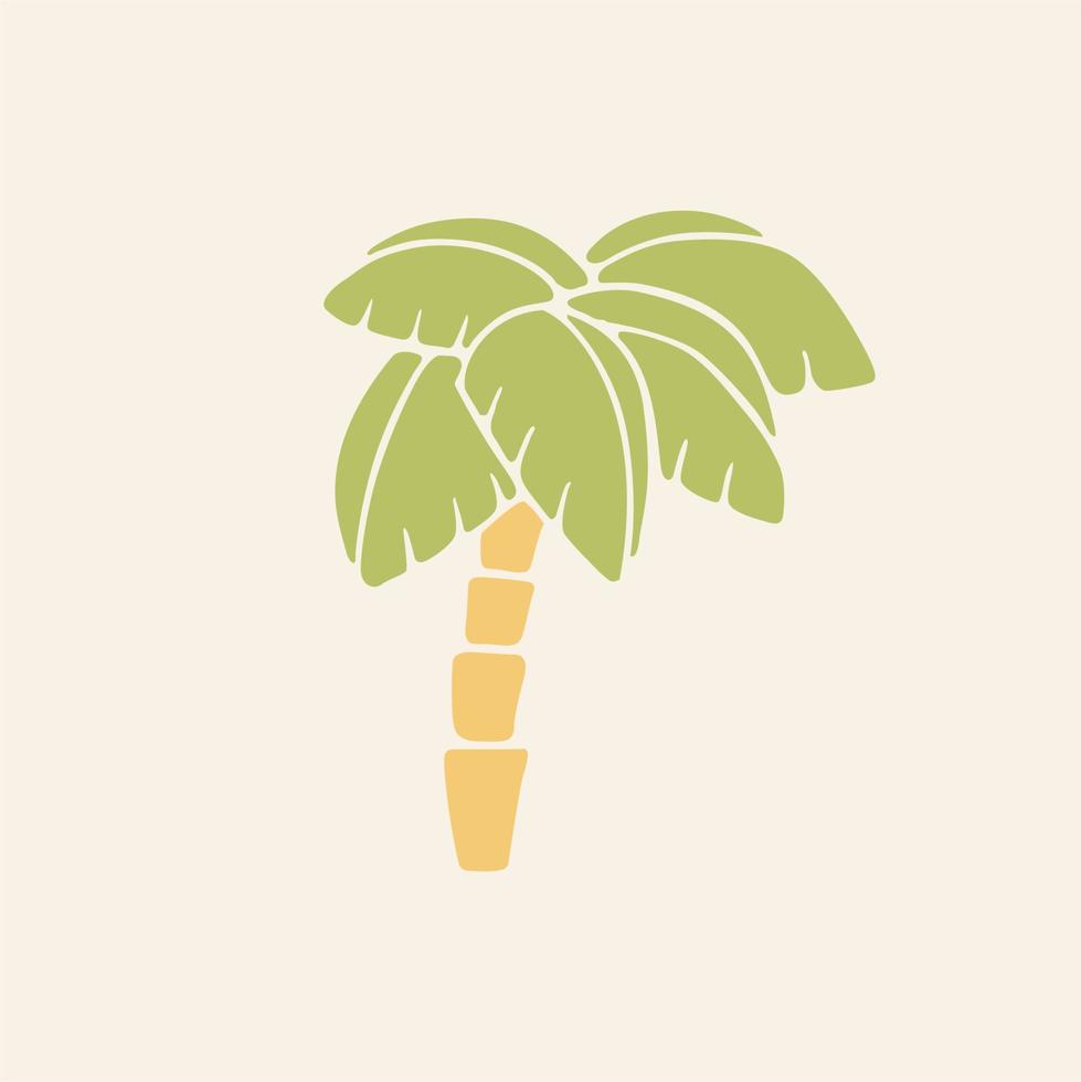 A coconut palm tree. vector