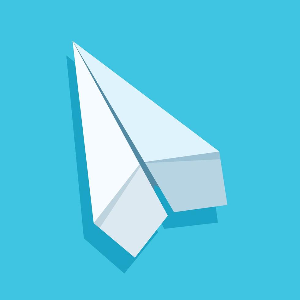 simple paper plane vector illustration