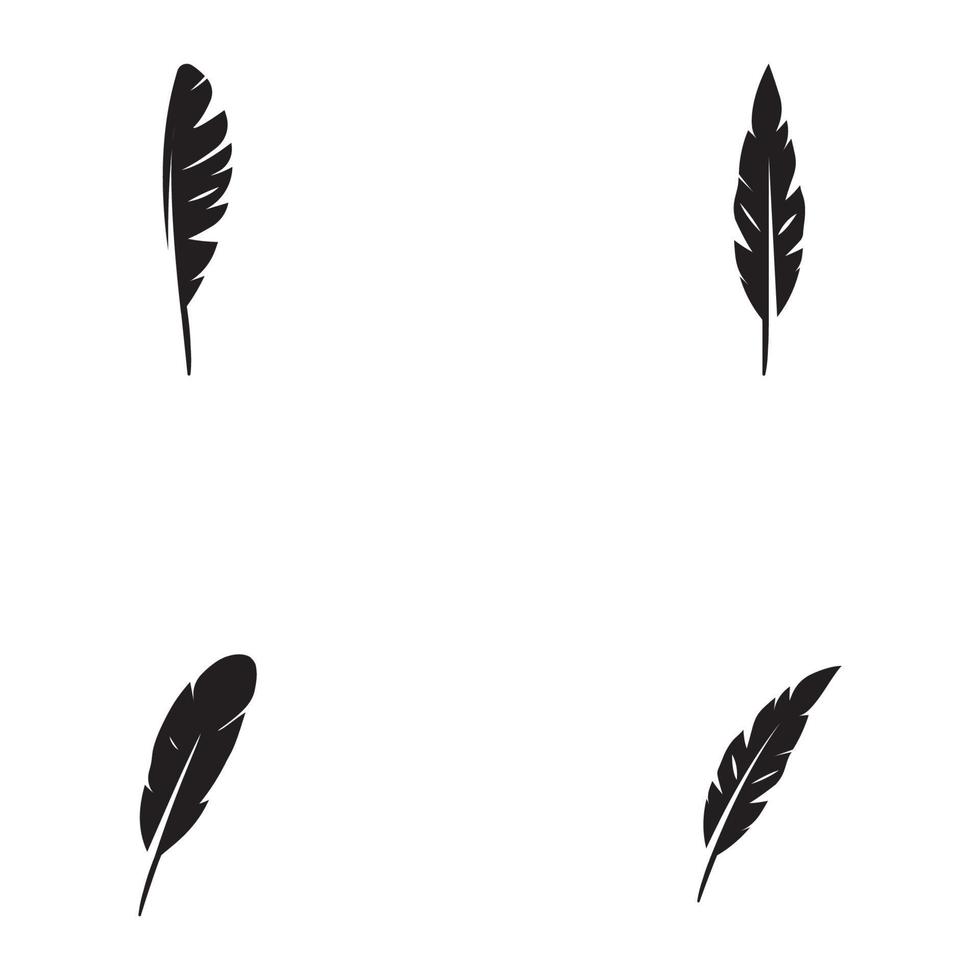 Feather ilustration  logo vector