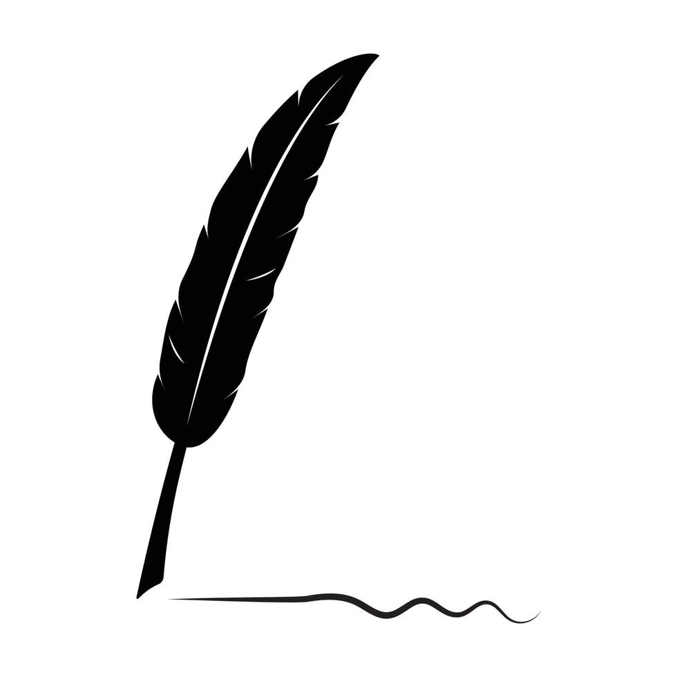 logotipo de la pluma de la pluma vector