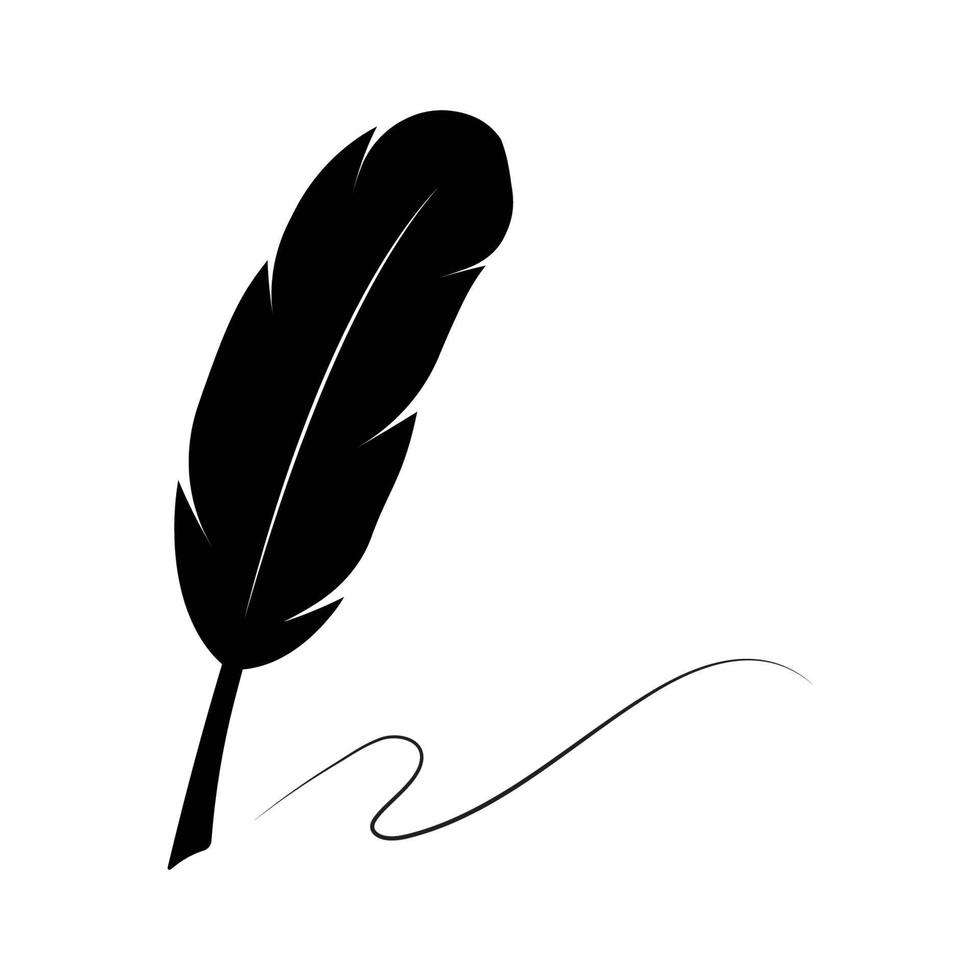 Feather pen  logo vector