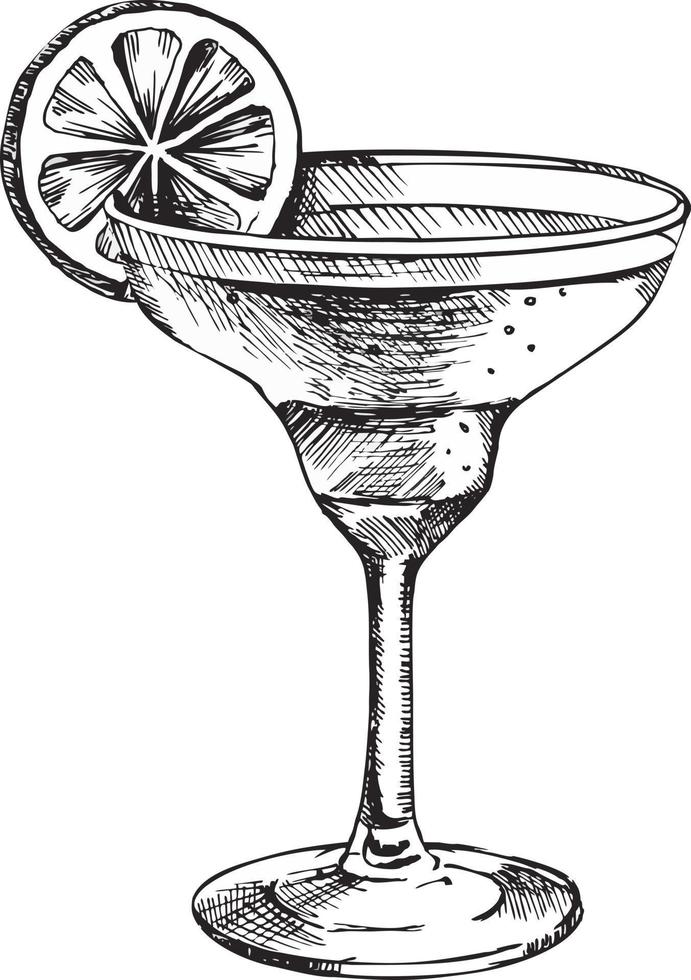 Hand Drawn Martinez Sketch Symbol. Vector Manhattan Element In Trendy Style.