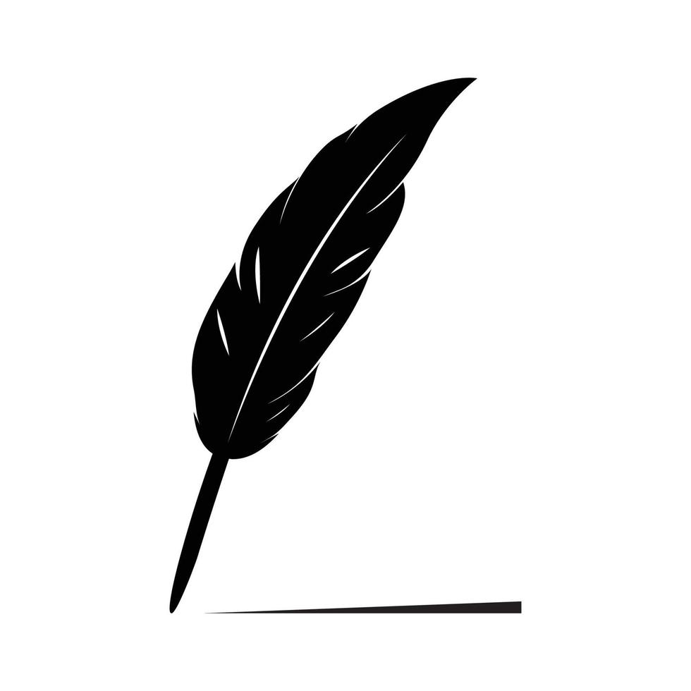 logotipo de la pluma de la pluma vector