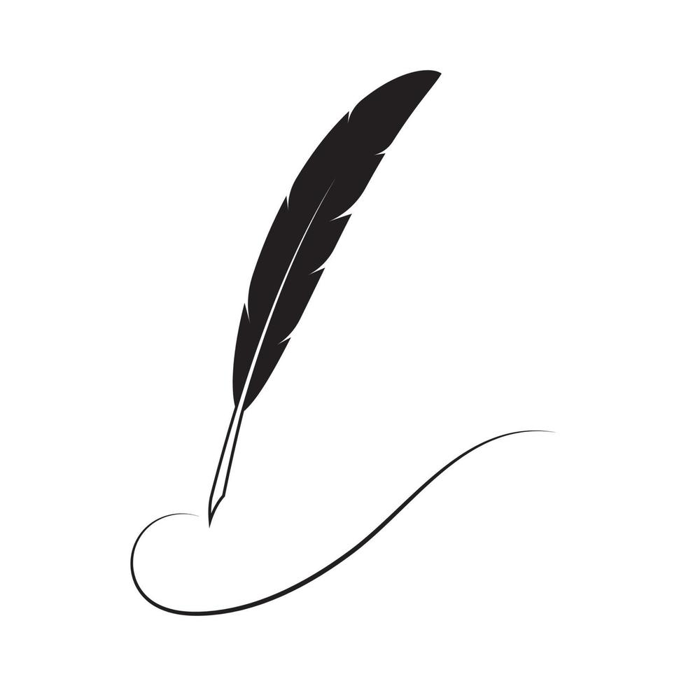 quill pen logo vector