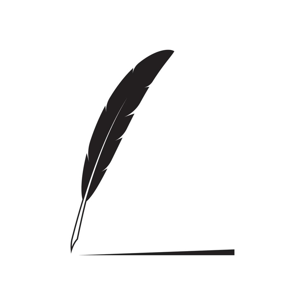 quill pen logo vector