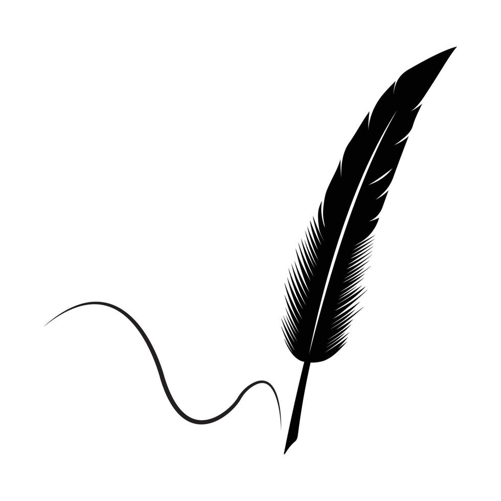 logotipo de la pluma de la pluma vector