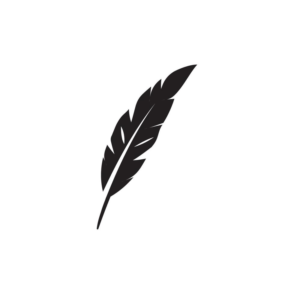 Feather ilustration  logo vector