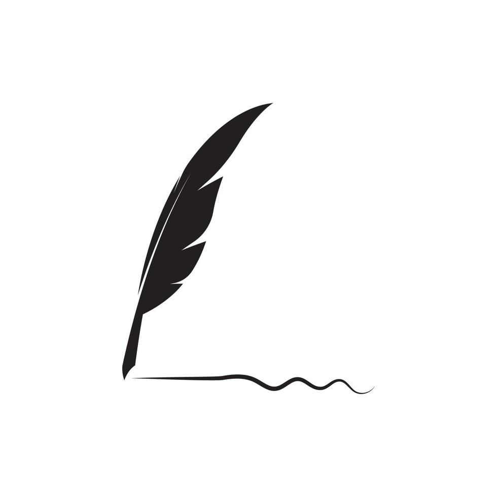 quill pen logo vector