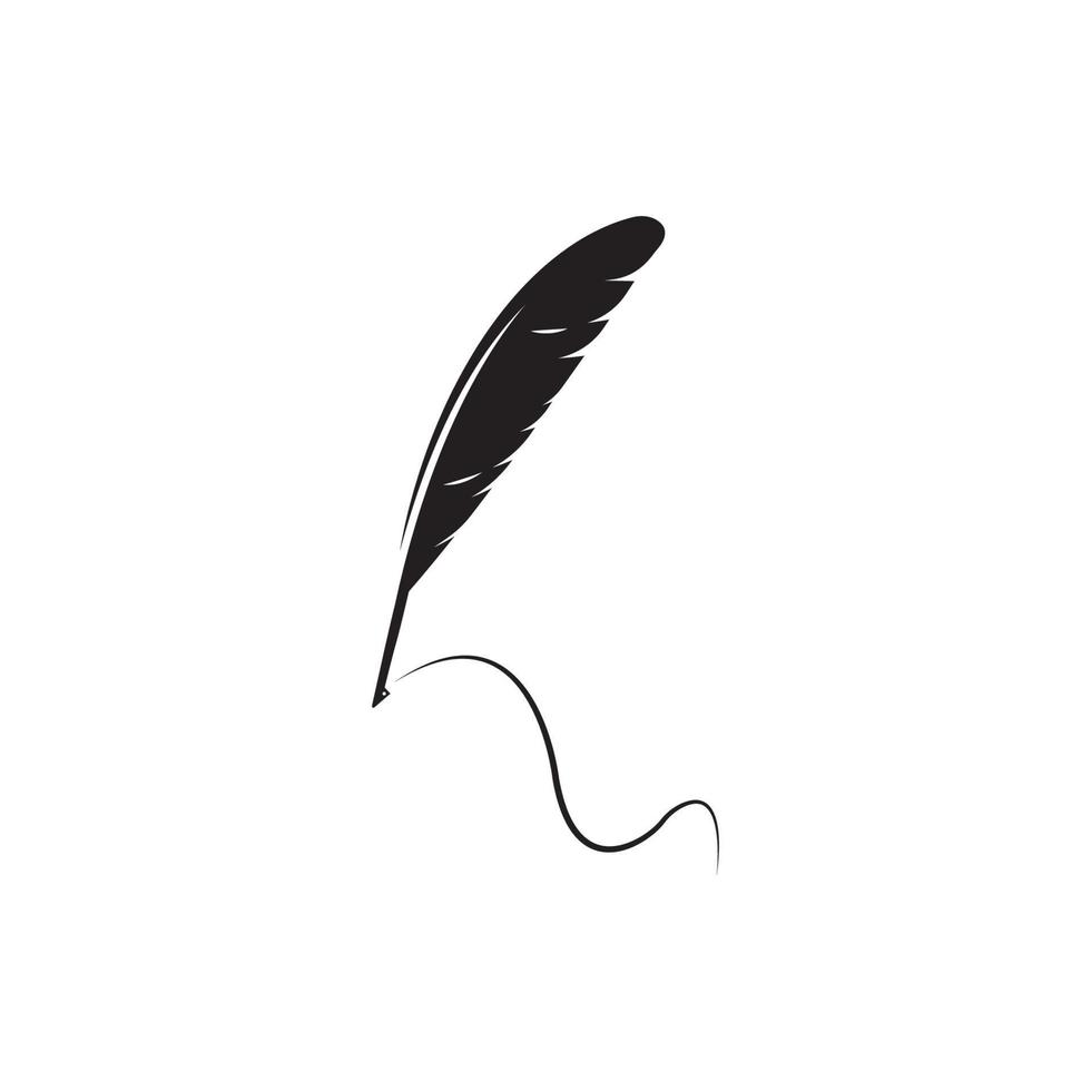 icono de pluma vector