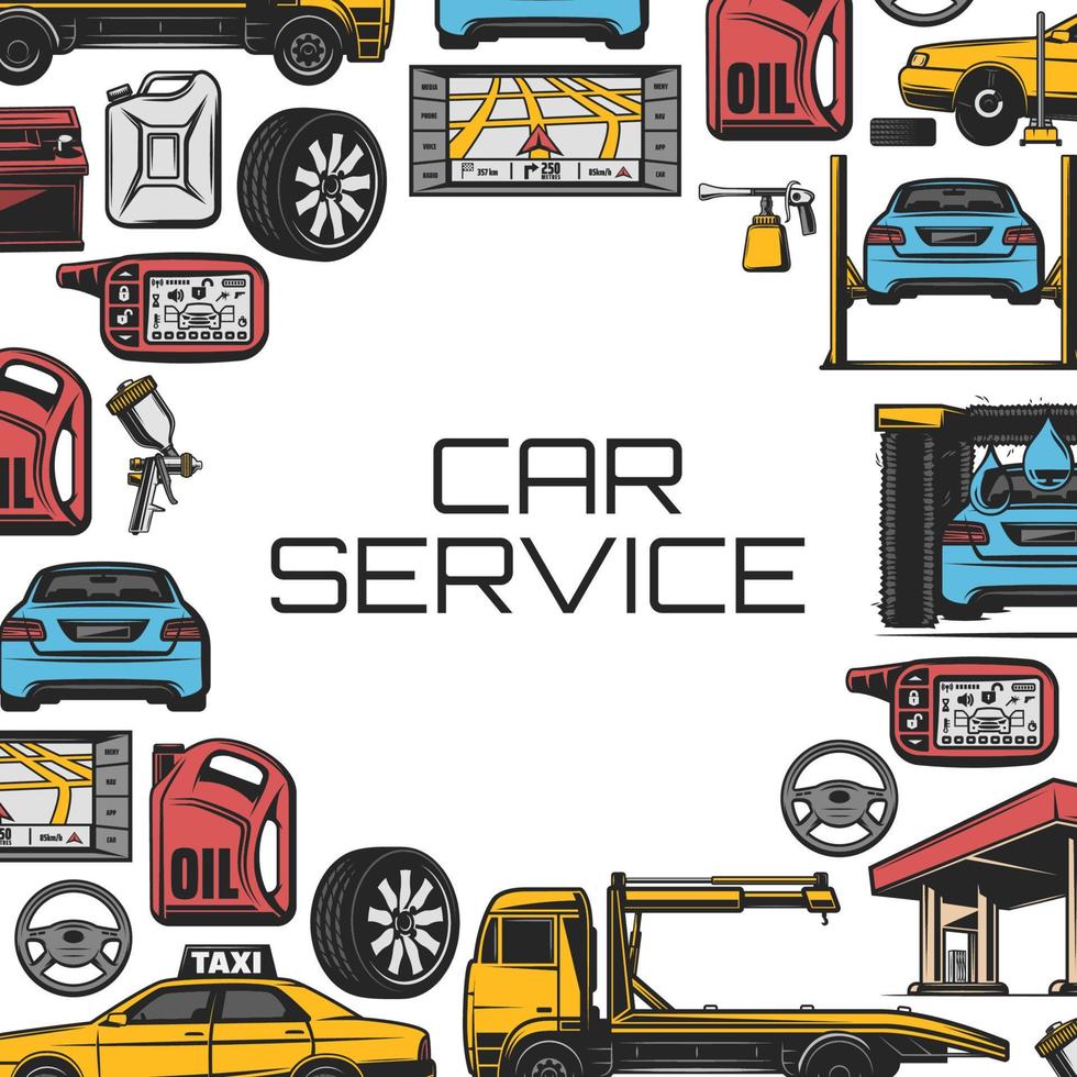 Car repair and service, vector