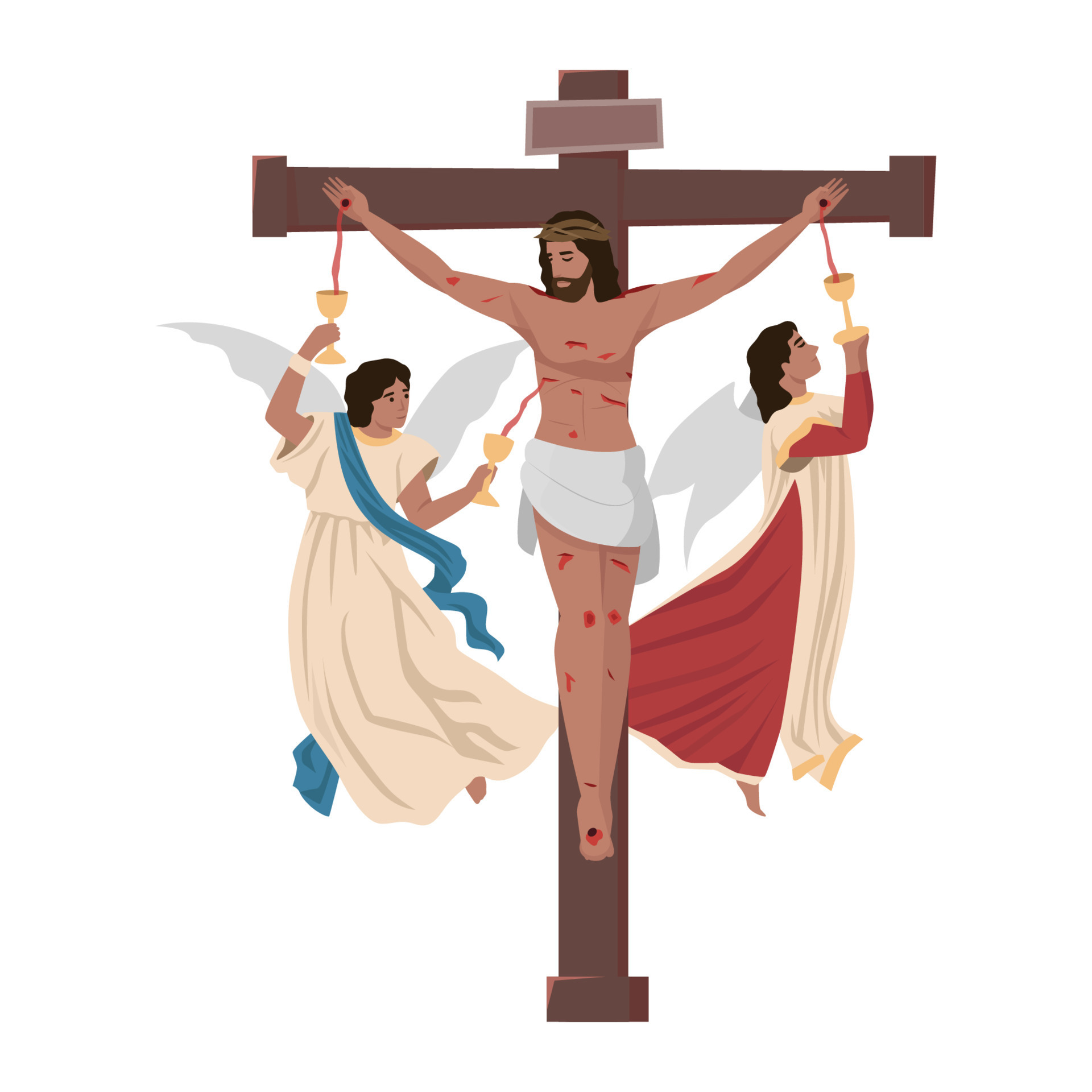 The precious blood of Jesus. Flat vector illustration isolated on white  background 16137862 Vector Art at Vecteezy