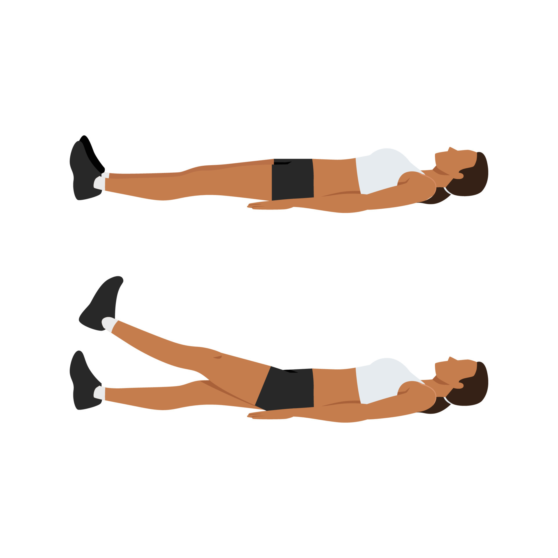 https://static.vecteezy.com/system/resources/previews/016/138/117/original/woman-working-out-on-her-strength-of-stomach-abs-lying-single-or-one-leg-lifts-raises-flat-illustration-isolated-on-white-background-vector.jpg