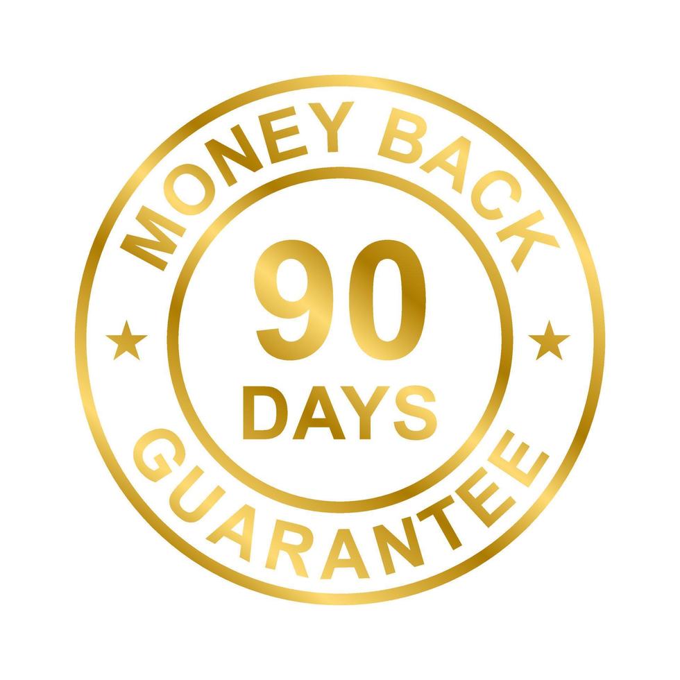 90 days money back guarantee icon vector for graphic design, logo, website, social media, mobile app, UI illustration