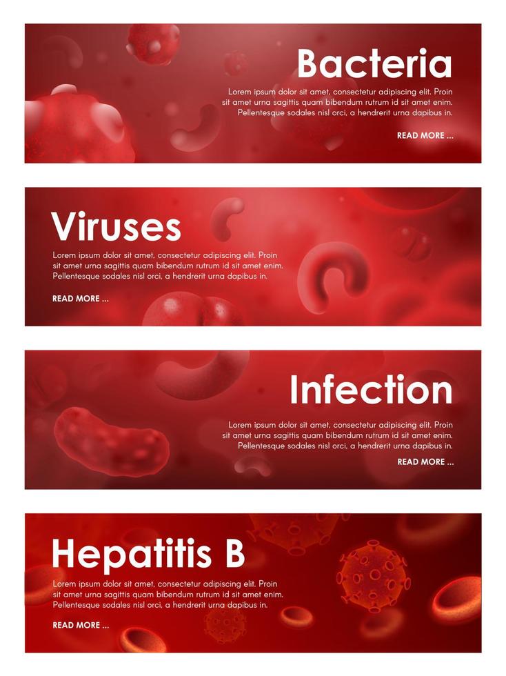 Viruses, bacterial infections and blood diseases vector