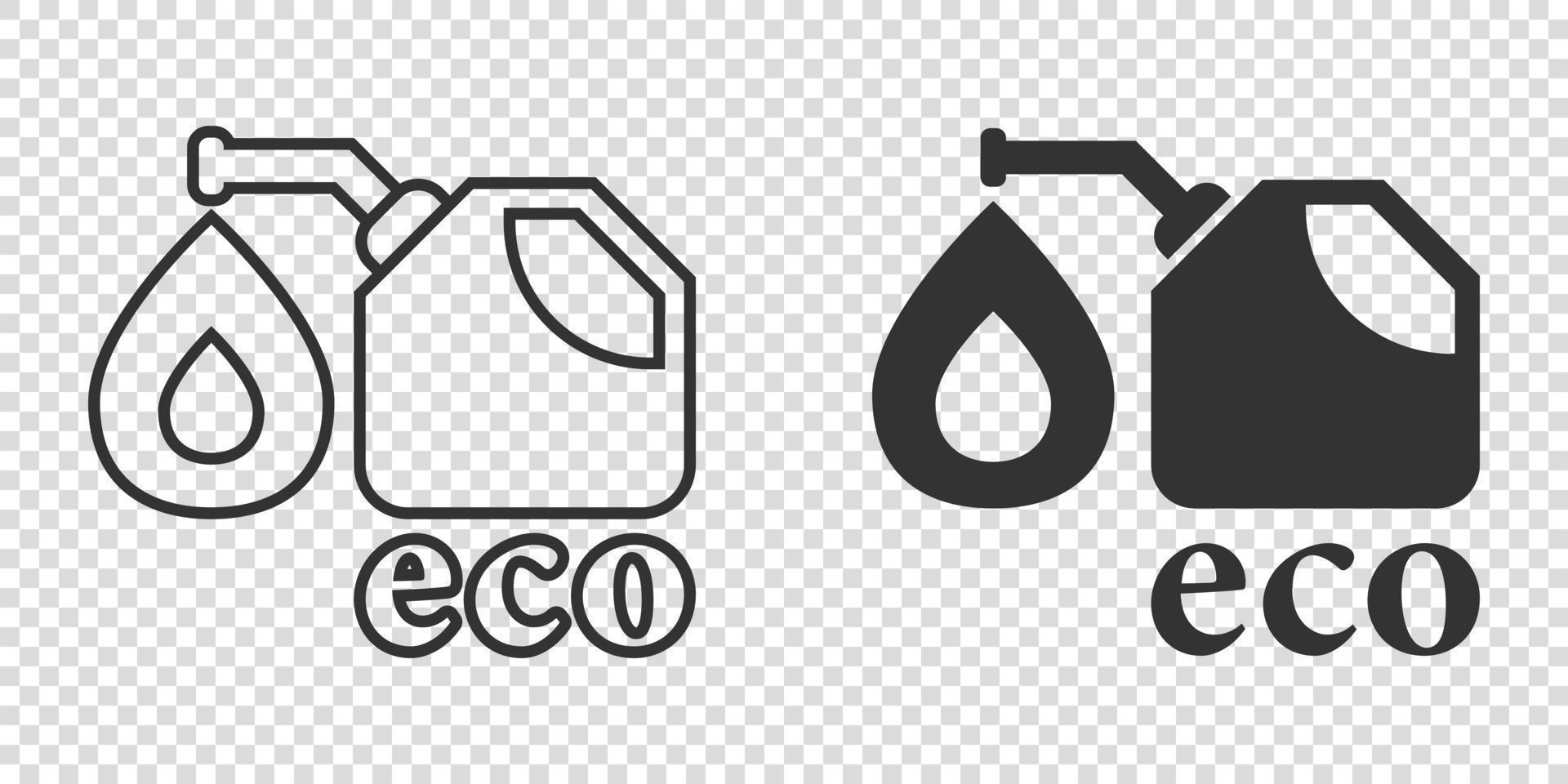 Gasoline canister icon in flat style. Petrol can vector illustration on white isolated background. Fuel container sign business concept.