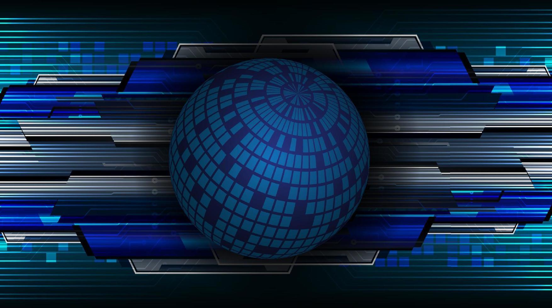 Modern Technology Background with Blue Globe vector