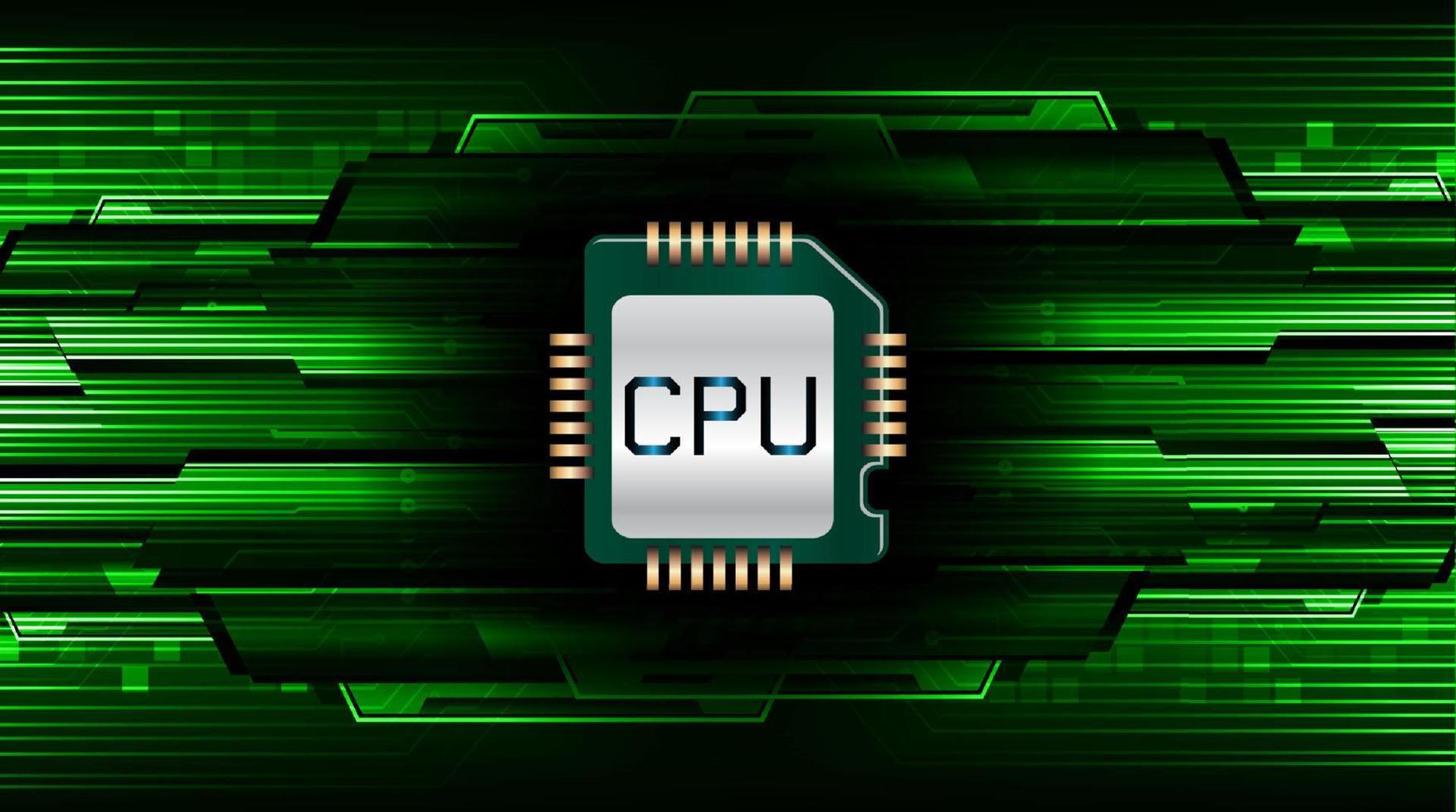 Modern Technology Background with CPU Chip vector