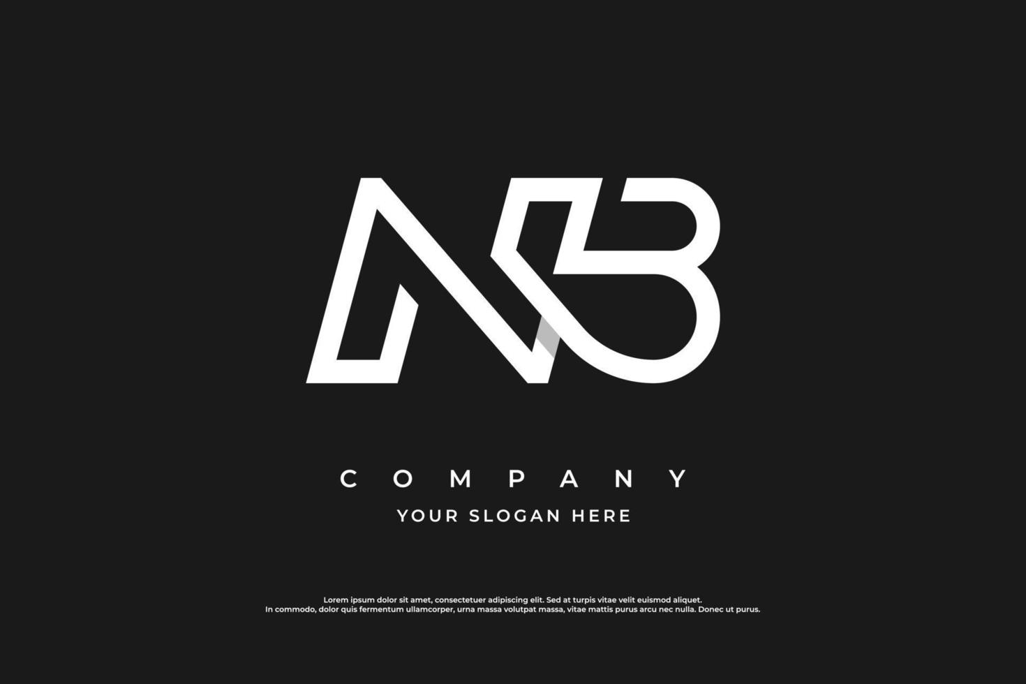 Initial Letter NB Logo Design Vector Template