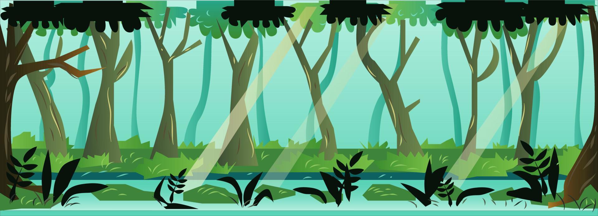 Forest Game Background vector