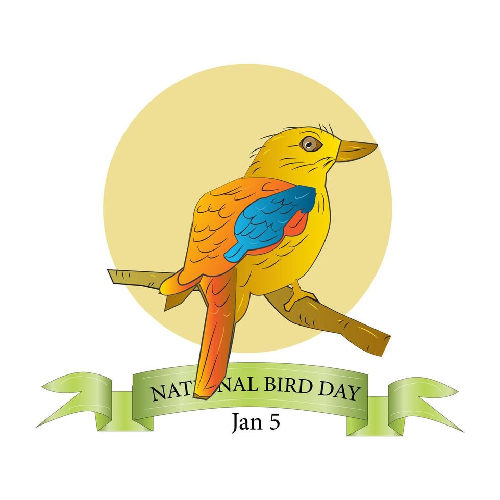 día nacional de las aves vector