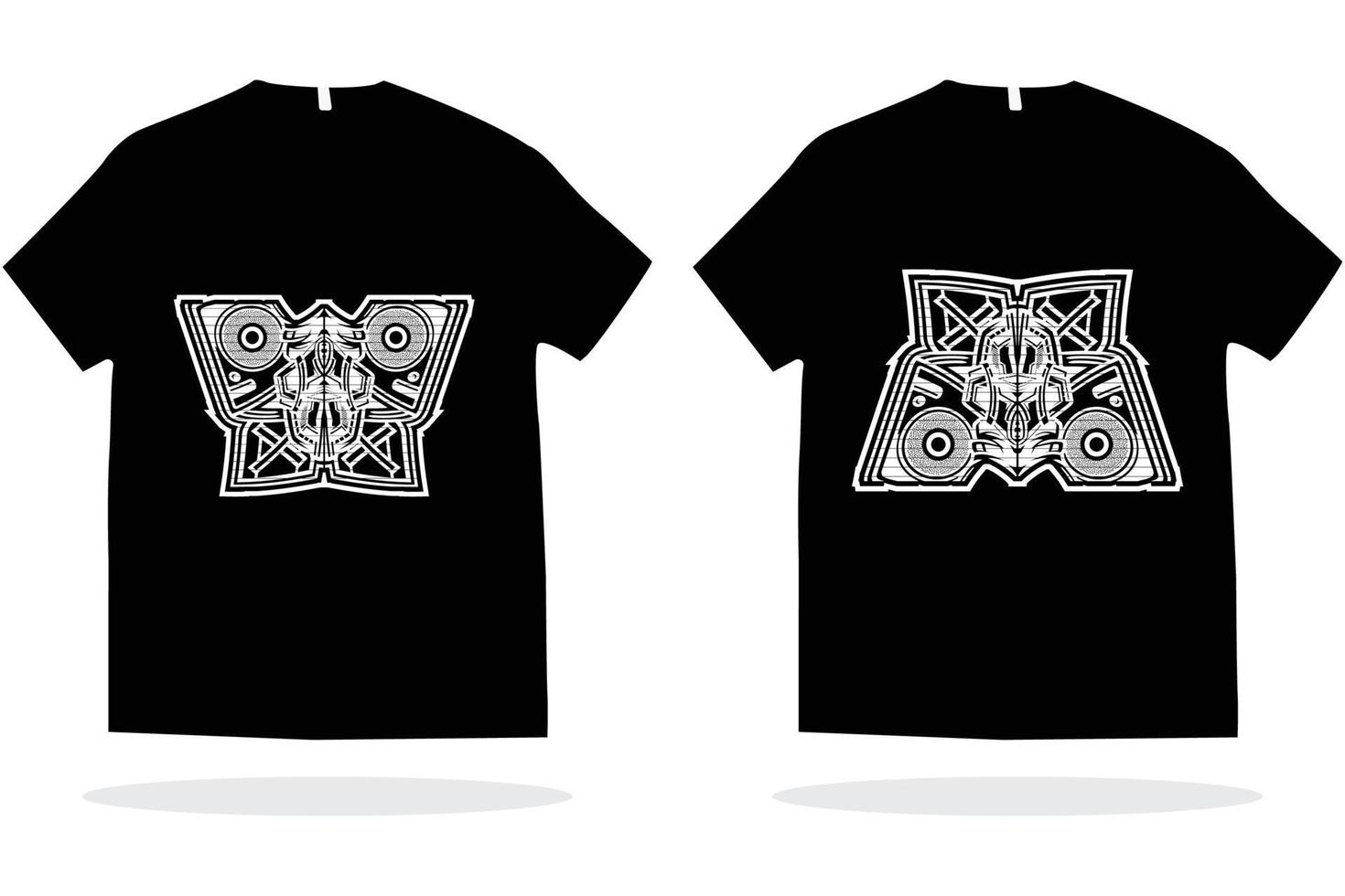 Modern t shirt design vector template with random graphics