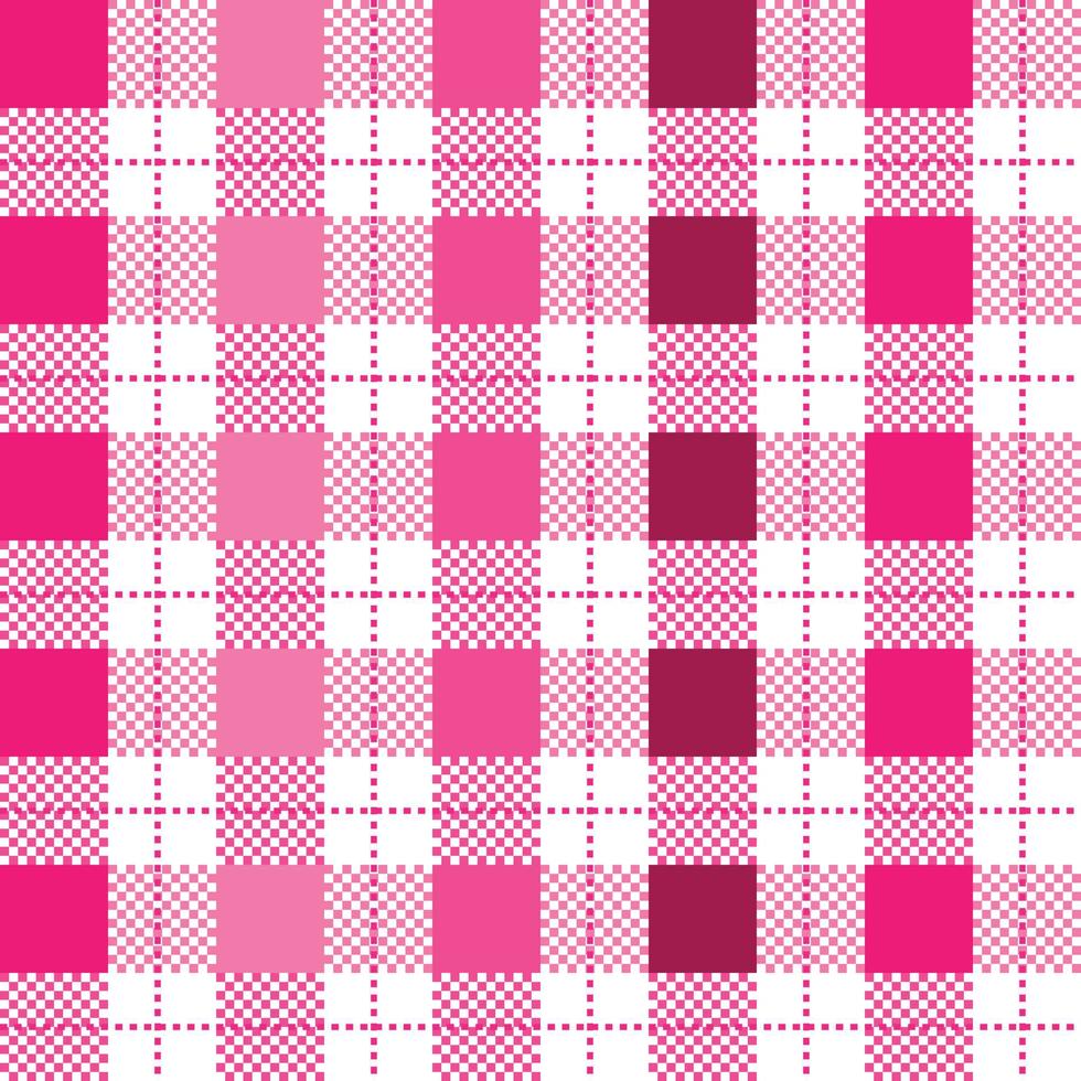 Valentine pink colors checkered background, plaid texture seamless pattern fabric checkered background, gingham background vector