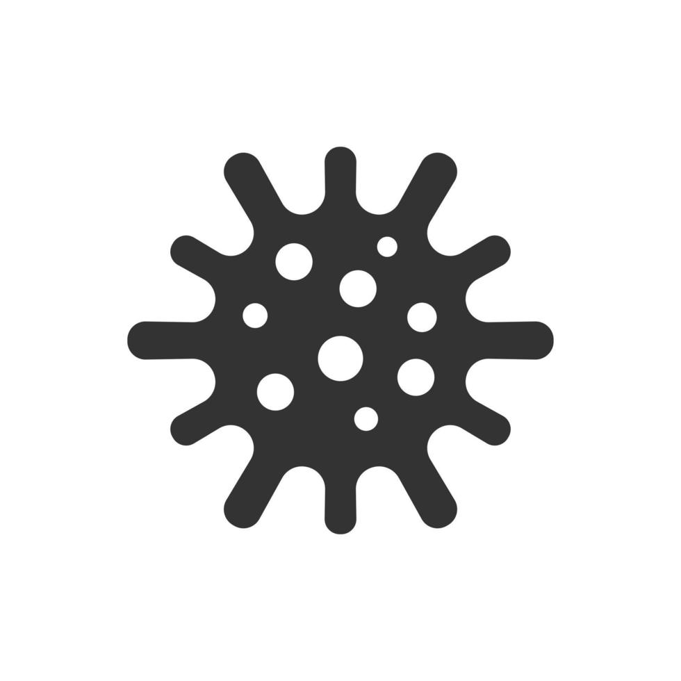Disease bacteria icon in flat style. Allergy vector illustration on white isolated background. Microbe virus business concept.