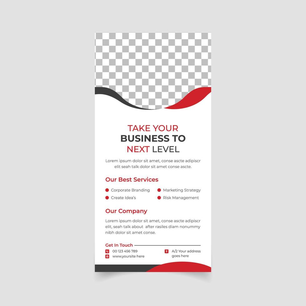 Corporate DL Flyer Template Design vector