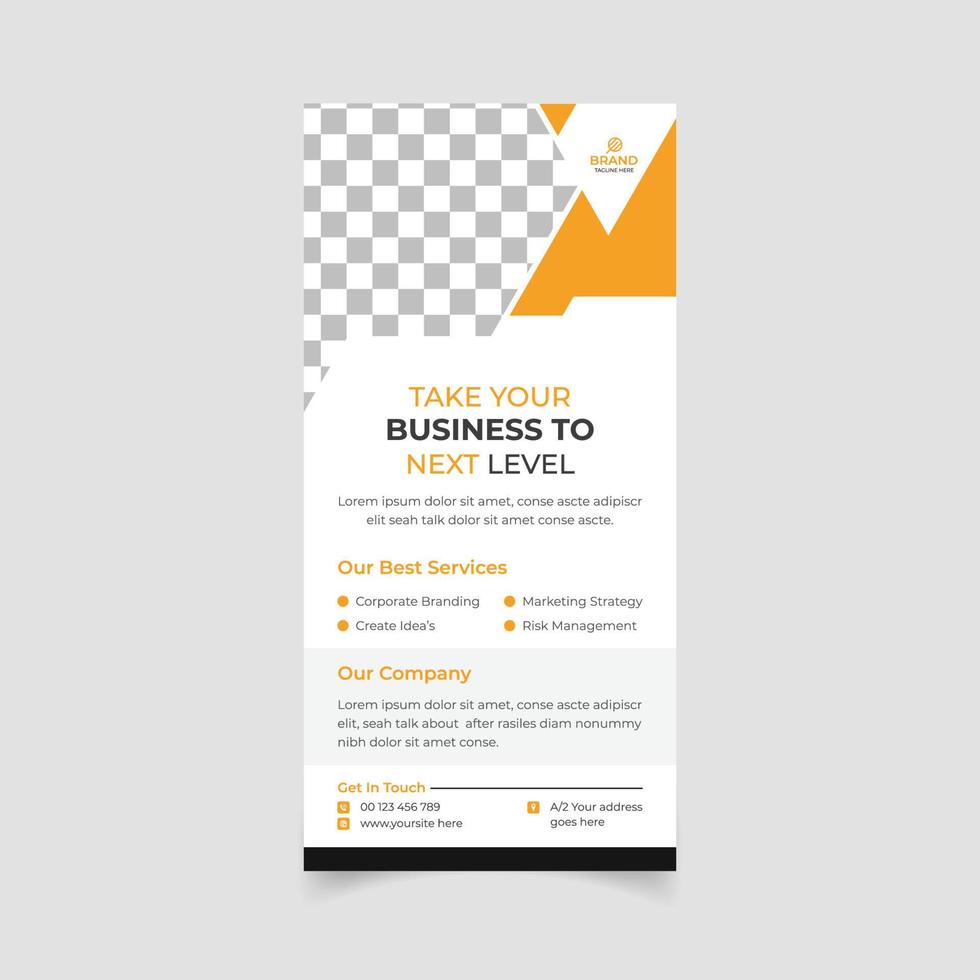 Corporate DL Flyer Template Design vector