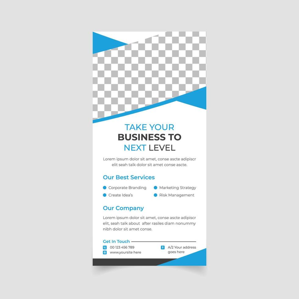 Corporate DL Flyer Template Design vector