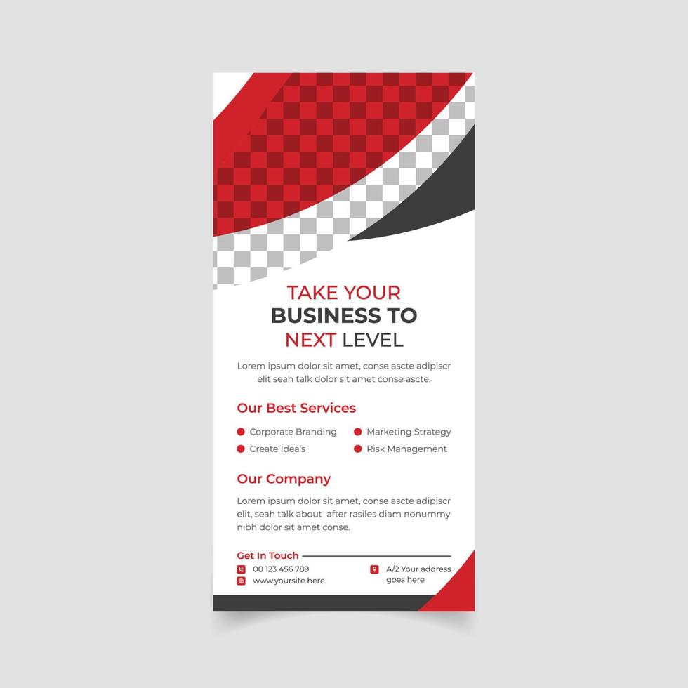 Corporate DL Flyer Template Design vector