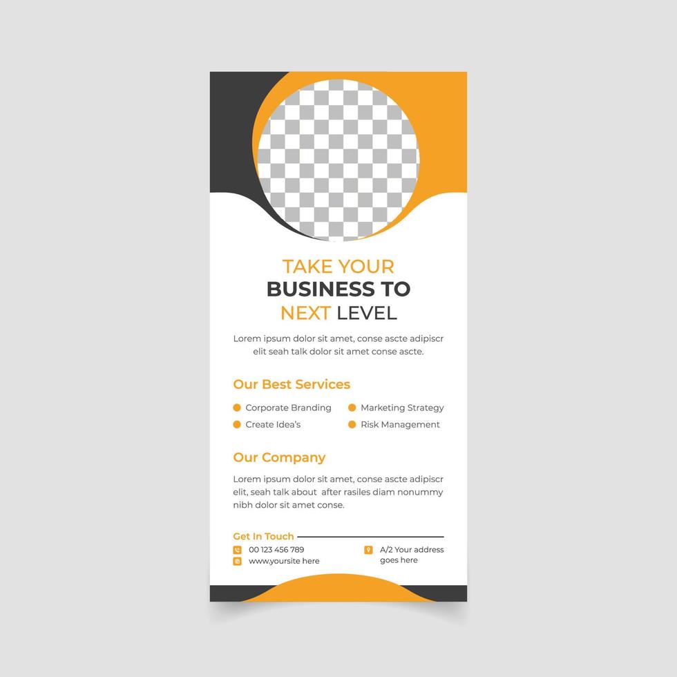 Corporate DL Flyer Template Design vector