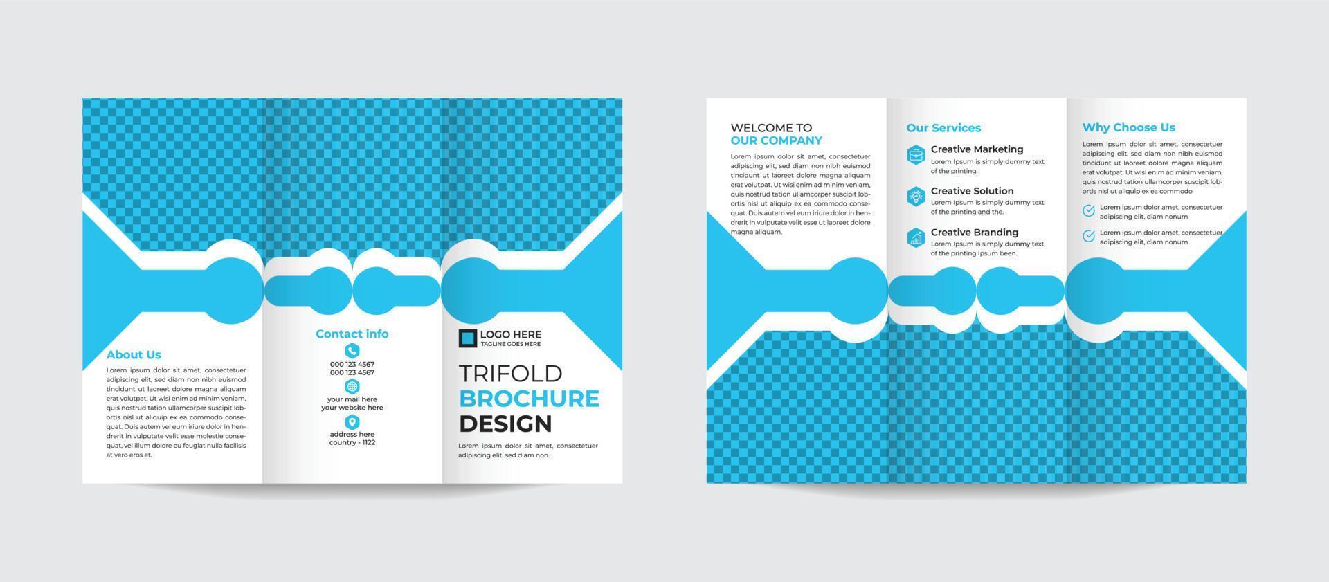 plantilla de folleto tríptico de negocios corporativos modernos pro vector