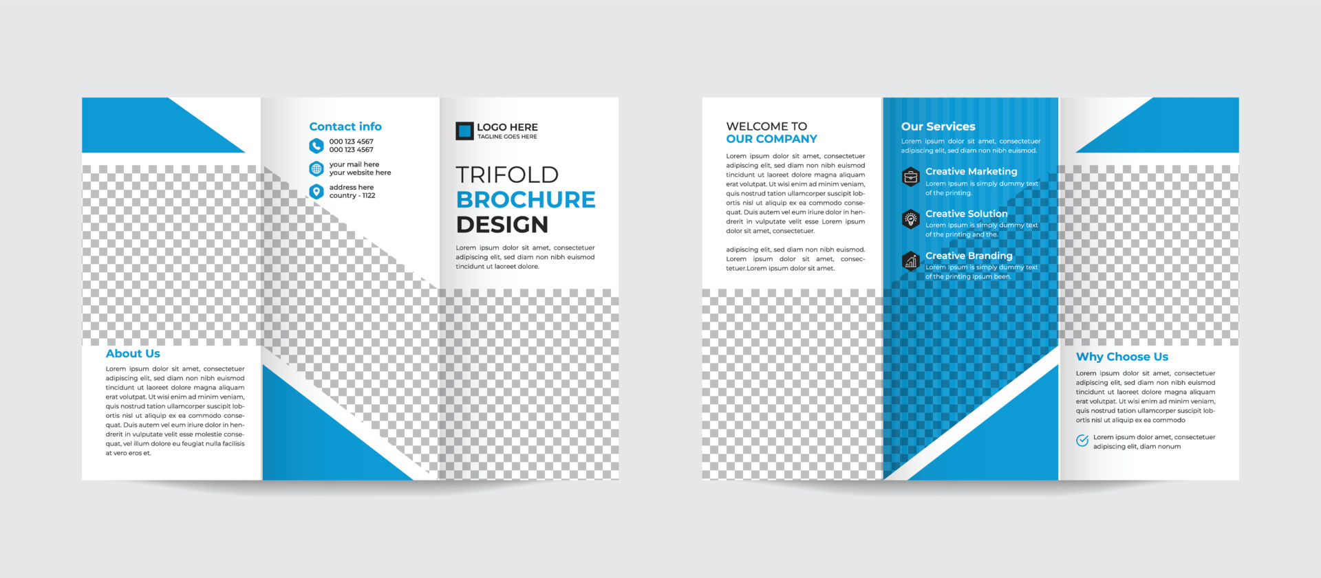 Construction Trifold Brochure Print Templates 2748403 Vector Art at Vecteezy