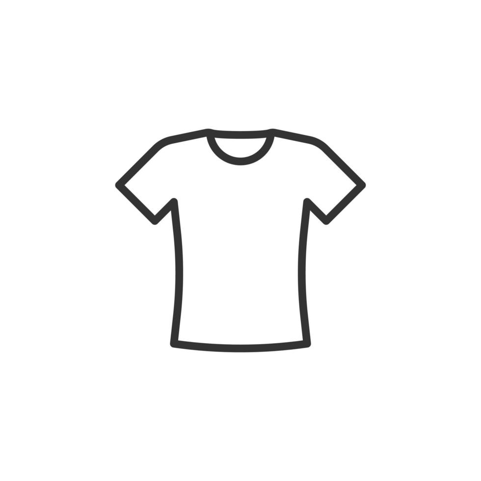 Tshirt icon in flat style. Casual clothes vector illustration on white isolated background. Polo wear business concept.