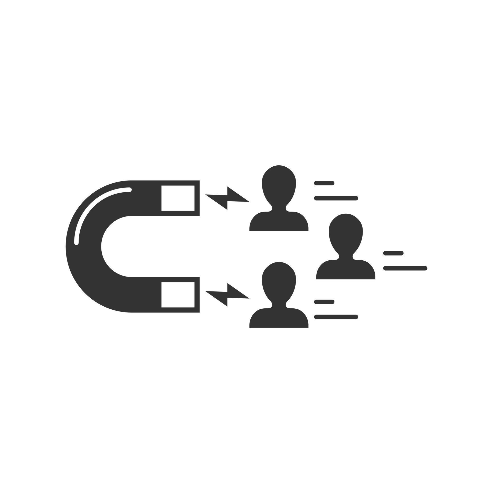 Lead conversion icon in flat style. Attract vector illustration on