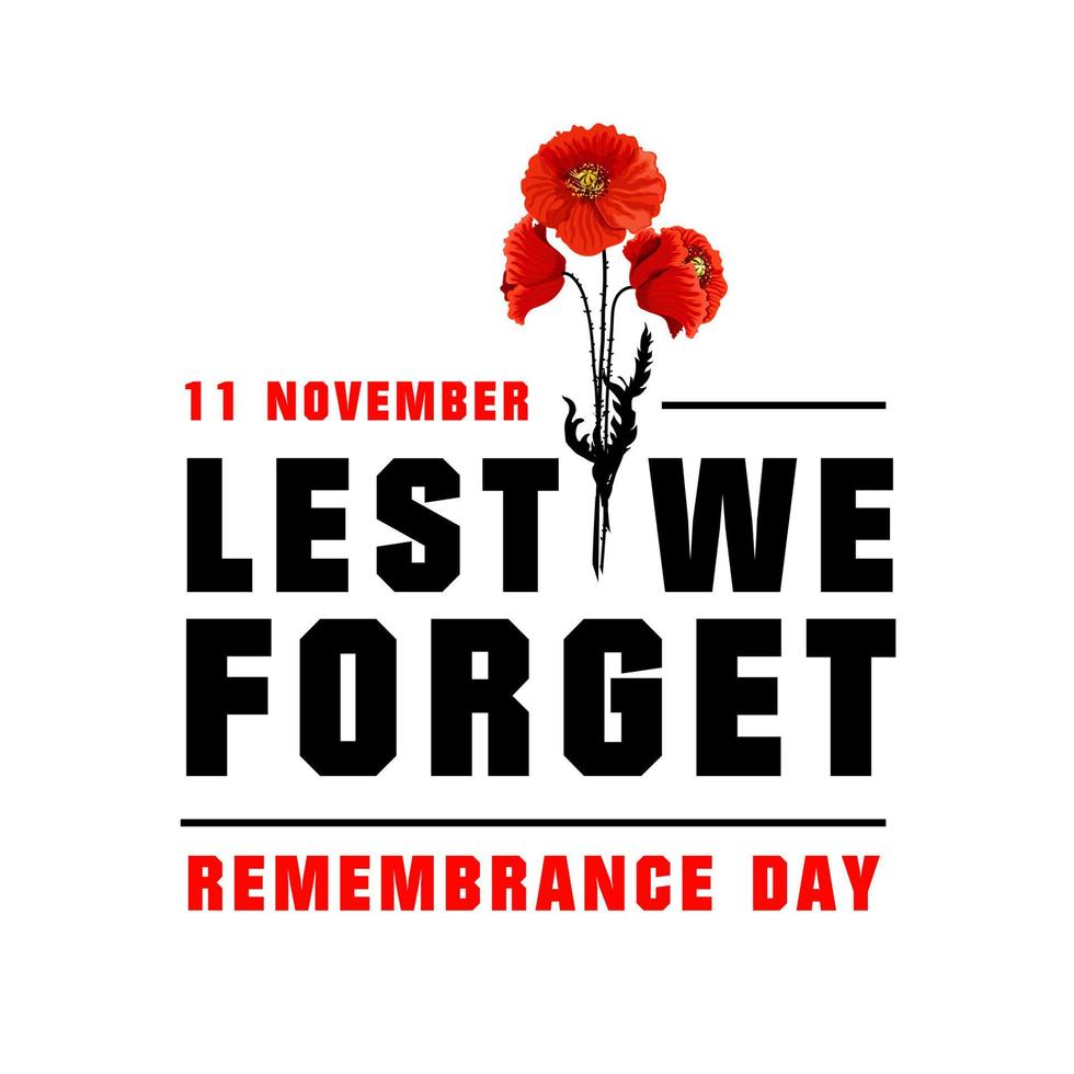 Vector poster for Remembrance day