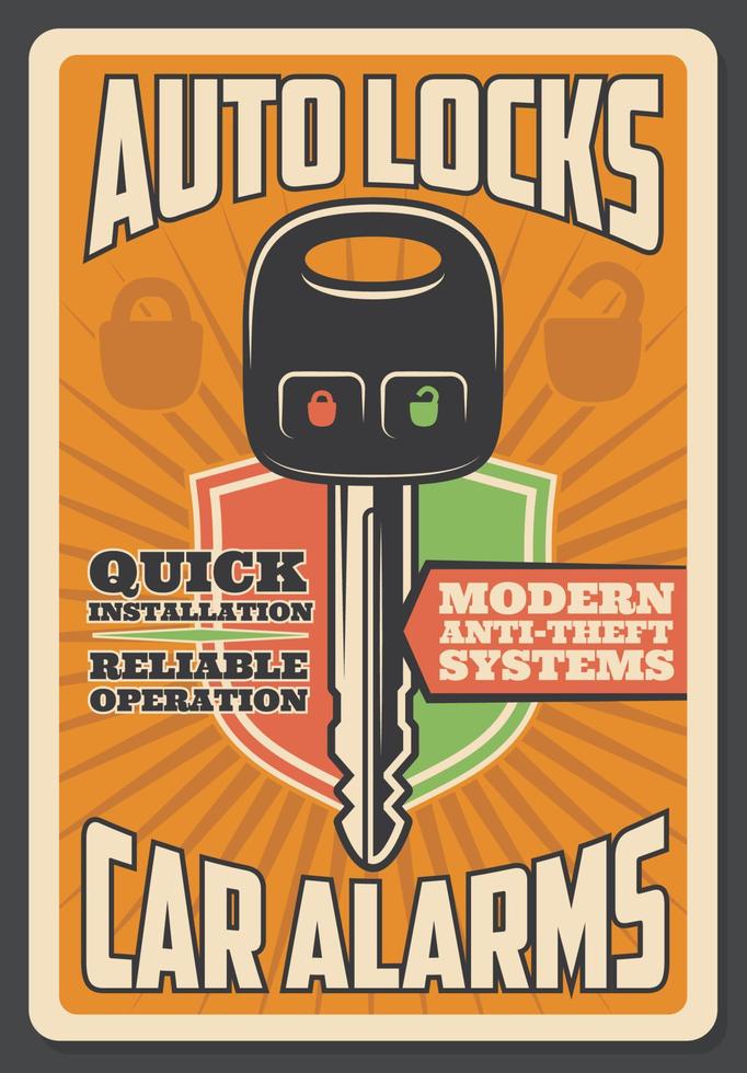 Car alarm security, auto lock key 16139597 Vector Art at Vecteezy
