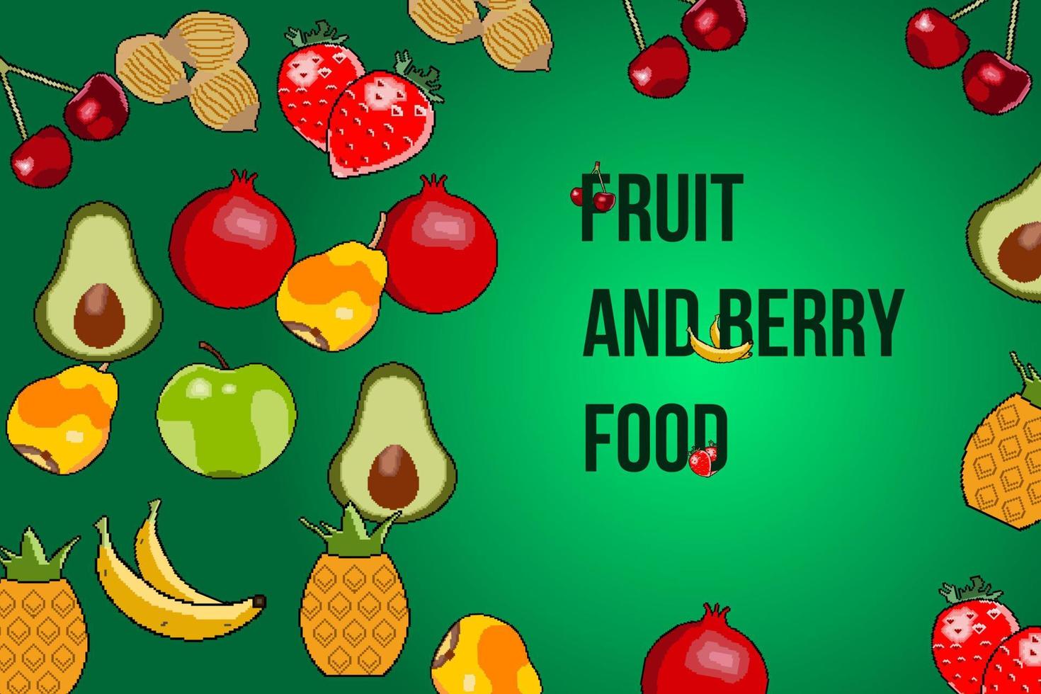 Banner for fruit and berry menu vector