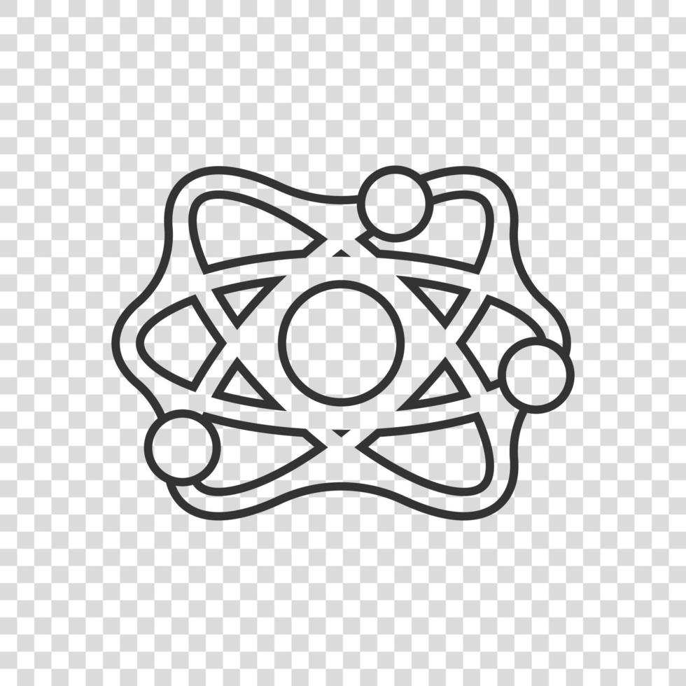 Science icon in flat style. Dna cell vector illustration on white isolated background. Molecule evolution business concept.