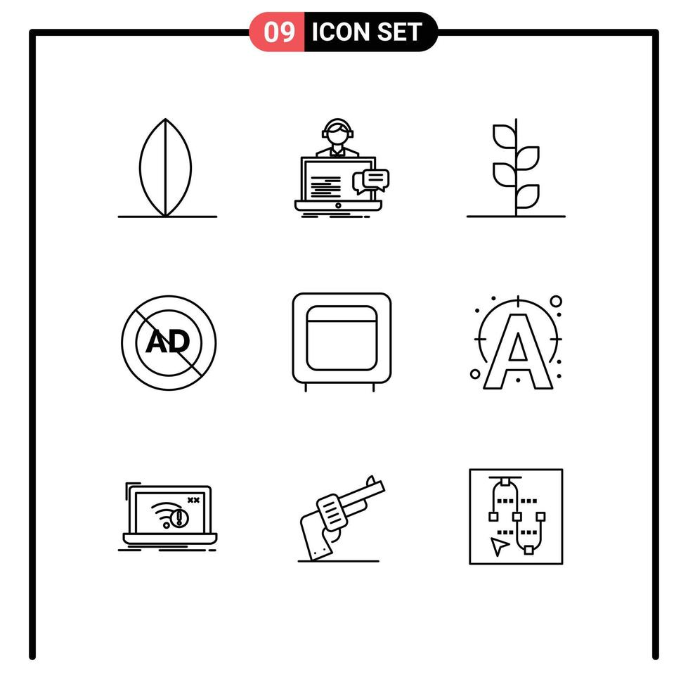 9 Thematic Vector Outlines and Editable Symbols of bank advertising forest advertisement ad Editable Vector Design Elements