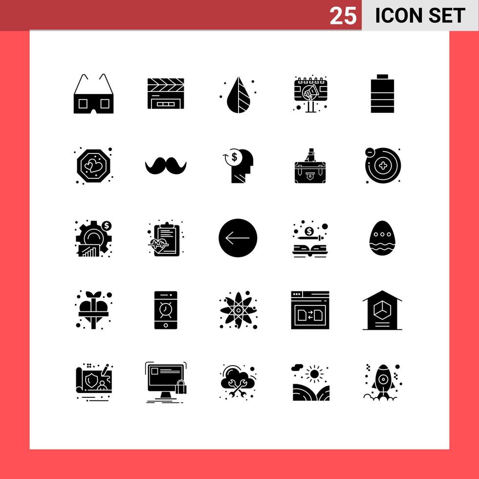 User Interface Pack of 25 Basic Solid Glyphs of electric sign board design billboard advertisement Editable Vector Design Elements